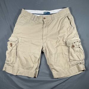 Polo Ralph Lauren Cargo Shorts Men’s Size 40T (TALL) Beige Preppy Golf Y2K Prep
